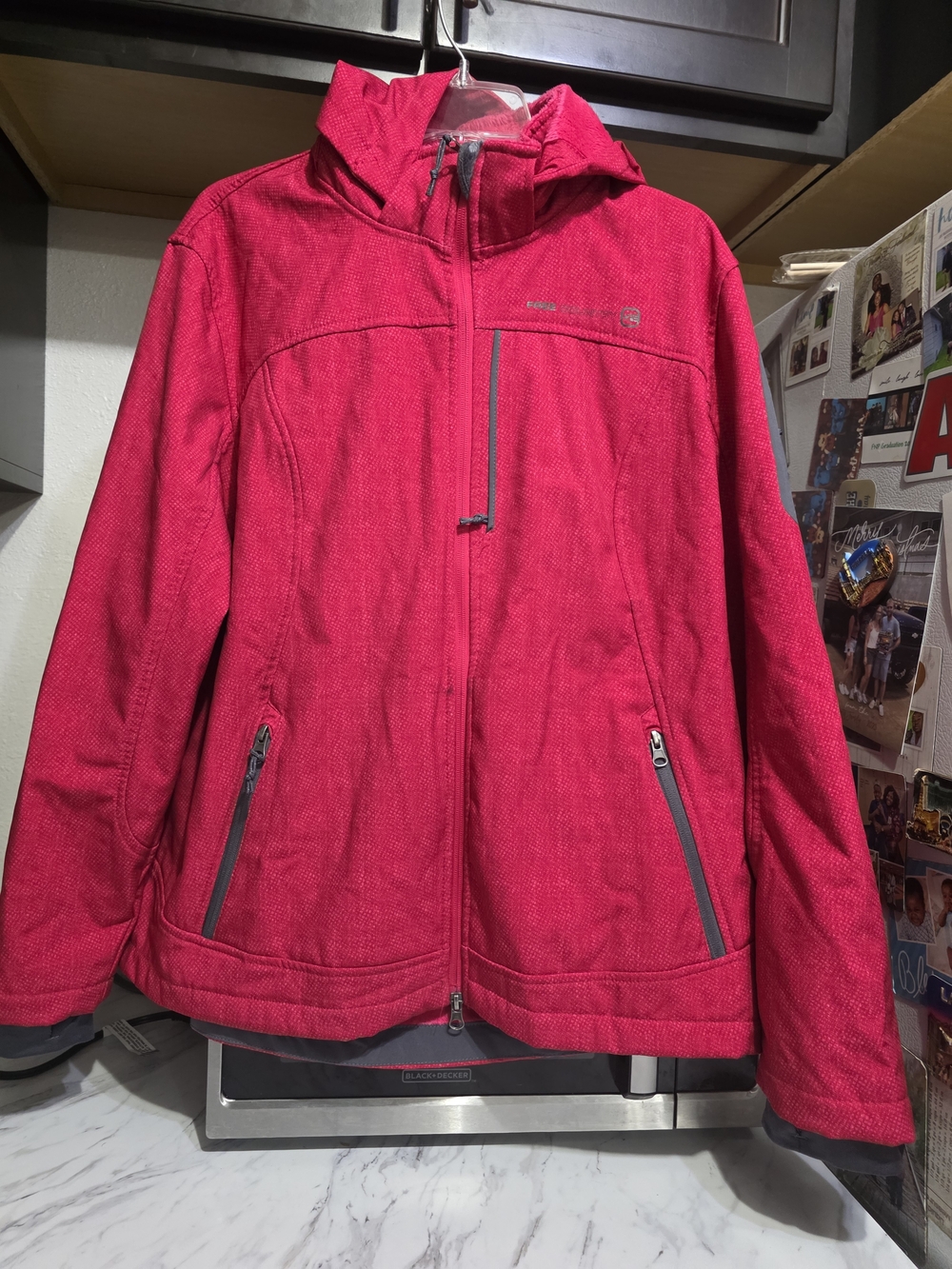 Free Country Women's Bright Red Ski Jacket with Hood Size XXL